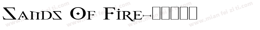 Sands Of Fire字体转换
